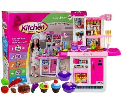 Pink Kitchen with Water Pots Groceries Sound Pink Kitchen with Water Pots Groceries Sound