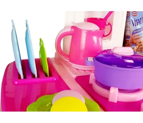 Pink Kitchen with Water Pots Groceries Sound Pink Kitchen with Water Pots Groceries Sound