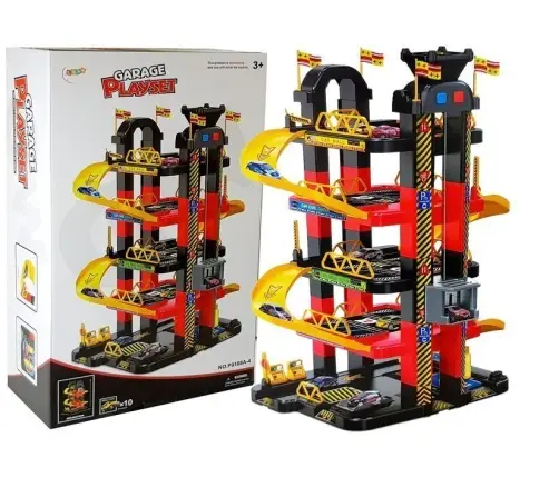 Garage 5-level parking Battery-powered lift 10 cars Lights