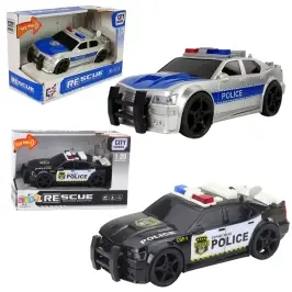 Police Car 1:20 drivetrain friction drive sound Light effects Silver