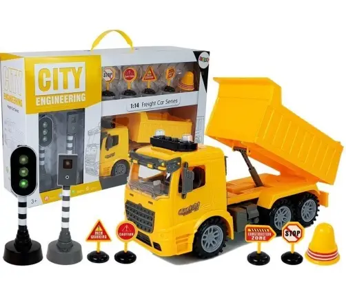 Tipper Construction Site Road Signs Traffic Lights Frictional Drive Sound Light Effects Tipper Construction Site Road Signs Traffic Lights Frictional Drive Sound Light Effects