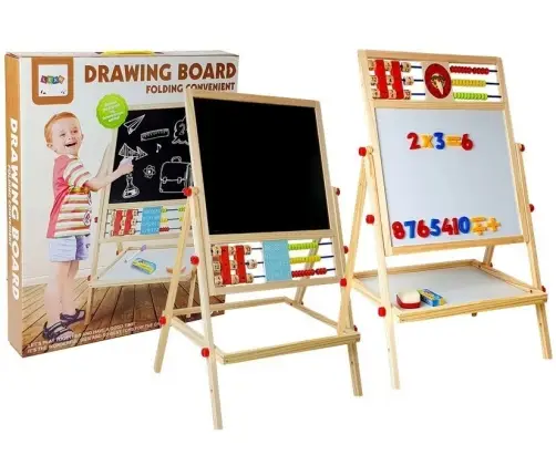 Wooden Chalk Board. Abacus. Clock, Numbers, and Magnet Wooden Chalk Board. Abacus. Clock, Numbers, and Magnet