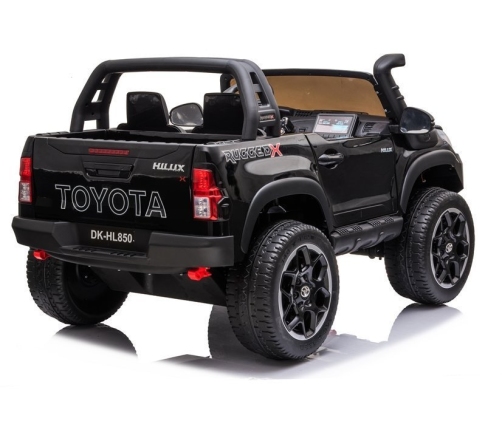 Divvietīgs bērnu elektromobilis Toyota Hilux Black Painted