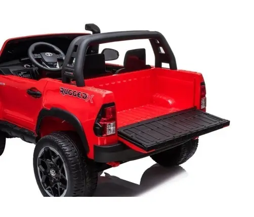 Divvietīgs bērnu elektromobilis Toyota Hilux Red Painted