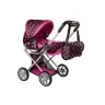 Коляска для Кукол 2в1 Alice Black-Pink