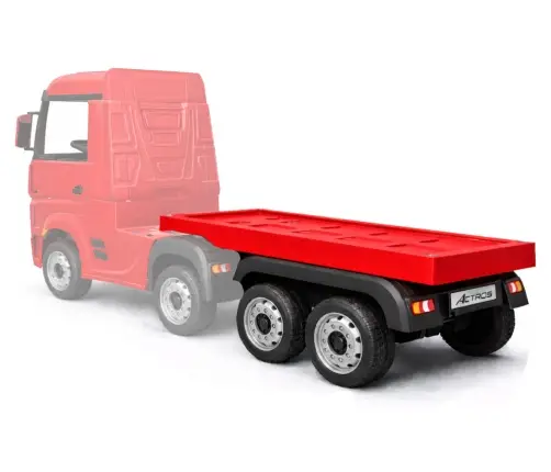 Bērnu elektriskā smagā mašīna ar puspiekabi HL358 Mercedes Actros Red