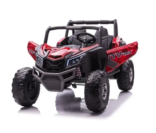 Divvietīgs bērnu elektromobilis Bagijs UTV-MX Red Spider Painted