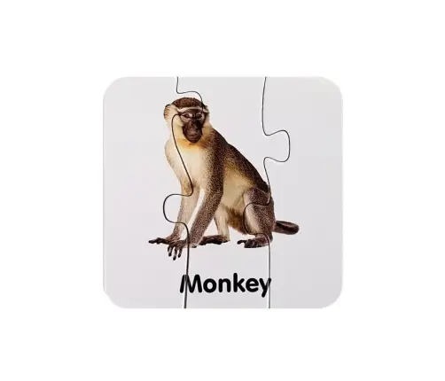 Educational Puzzle Wild Animals Puzzle 10 English Connections