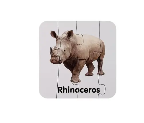 Educational Puzzle Wild Animals Puzzle 10 English Connections