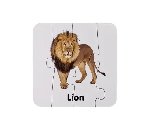 Educational Puzzle Wild Animals Puzzle 10 English Connections