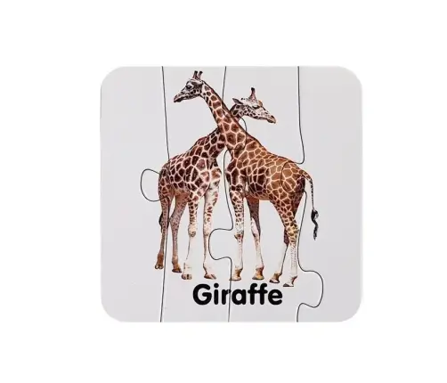 Educational Puzzle Wild Animals Puzzle 10 English Connections