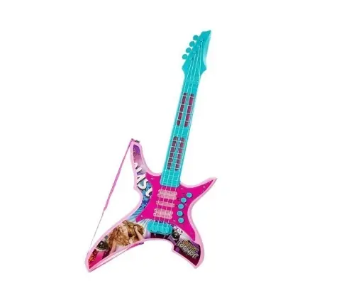Electric Guitar with Lights and Sounds Pink 62cm Electric Guitar with Lights and Sounds Pink 62cm