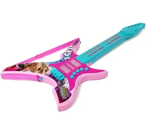 Electric Guitar with Lights and Sounds Pink 62cm Electric Guitar with Lights and Sounds Pink 62cm