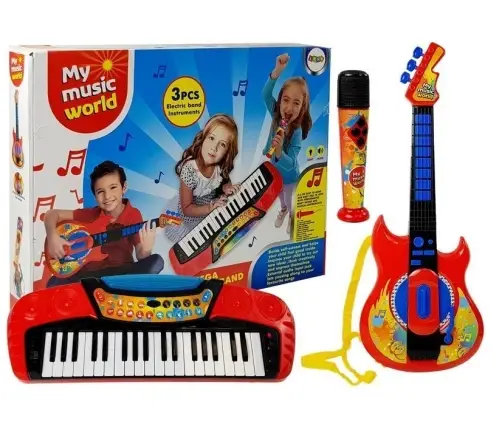 Music Set 3 in 1 Guitar Keyboard Microphone