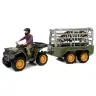 Quad with a Trailer Transporter Figurines Zebra