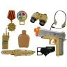 Military Kit with Accessories Gun Knife Binoculars Headphones Whistle Shortwave Radio