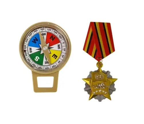 Military Kit with Accessories Gun Knife Binoculars Headphones Whistle Shortwave Radio