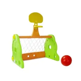 Children's 2-in-1 Basketball Goal Green and Orange Children's 2-in-1 Basketball Goal Green and Orange