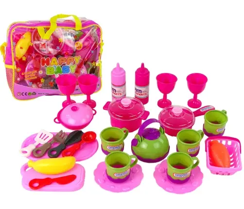 Kitchen Set 31 Elements Bag Dishes Plates Kids