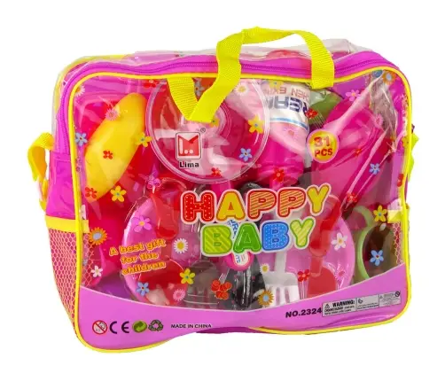 Kitchen Set 31 Elements Bag Dishes Plates Kids
