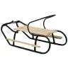 Metal Sled with Backrest Strap Black Metal Sled with Backrest Strap Black