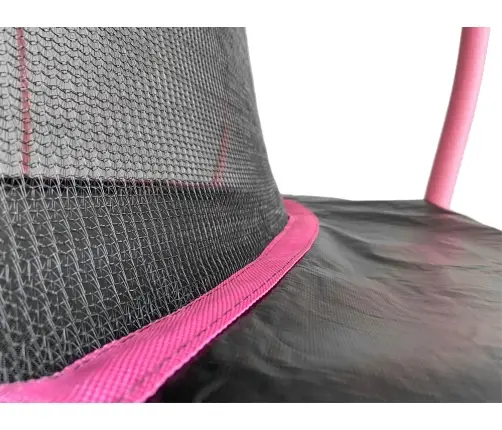 Batuts ar drošības tīklu un kāpnēm 427 cm (14ft) LEAN Sport Max Black-Pink
