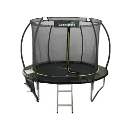 Batuts ar drošības tīklu un kāpnēm 305 cm (10ft) LEAN Sport Max Black-Green