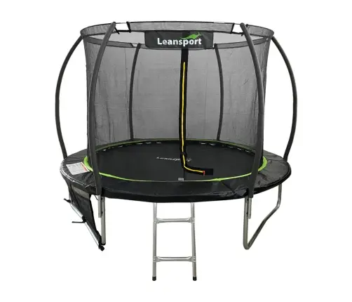 Batuts ar drošības tīklu un kāpnēm 305 cm (10ft) LEAN Sport Max Black-Green