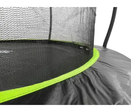 Батут с защитной сеткой и лестница 427 см(14ft) LEAN Sport Max Black-Green