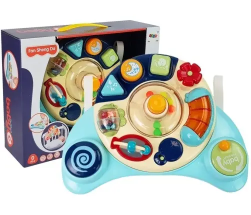 Interactive Baby Panel Toy Music Animal Blue Interactive Baby Panel Toy Music Animal Blue