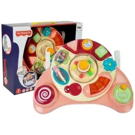 Interactive Baby Panel Toy Music Animal Pink Interactive Baby Panel Toy Music Animal Pink