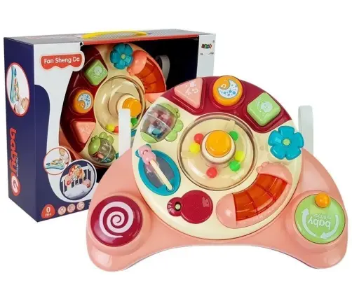 Interactive Baby Panel Toy Music Animal Pink