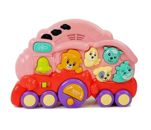 Interactive Locomotive with Animals Animal Sounds Light Effects Pink Interactive Locomotive with Animals Animal Sounds Light Effects Pink