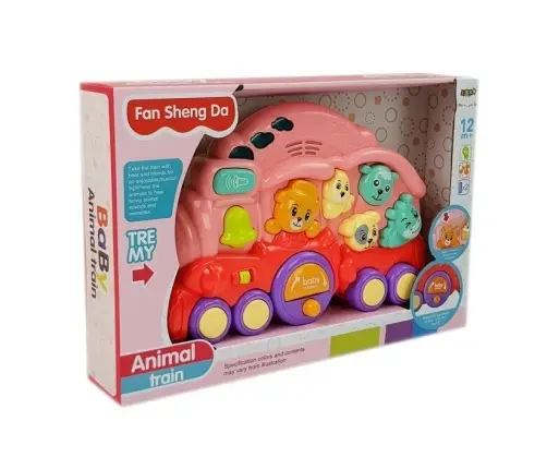Interactive Locomotive with Animals Animal Sounds Light Effects Pink Interactive Locomotive with Animals Animal Sounds Light Effects Pink