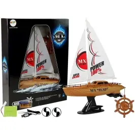 Radiovadāmā burājoša laiva ar pulti Radiovadāmā burājoša laiva ar pulti