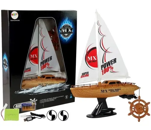 Radiovadāmā burājoša laiva ar pulti