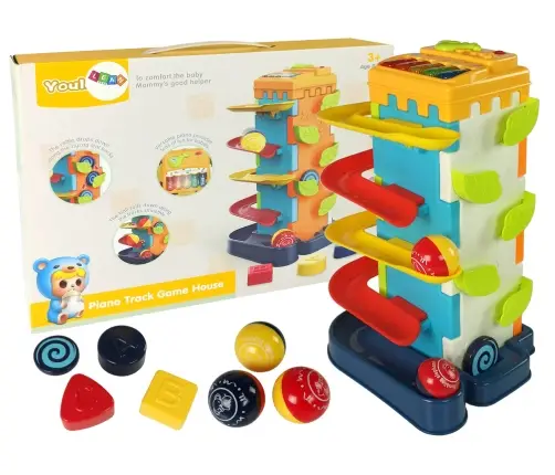 Balls slide Educational Block Sorter with a piano