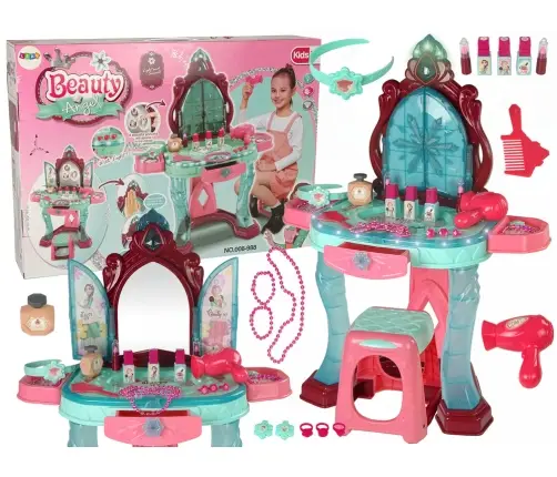 Beauty Set Toilet with Mirror Light Sound Jewellery