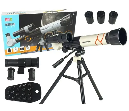 Scientific Educational Telescope With A White Phone Holder Scientific Educational Telescope With A White Phone Holder