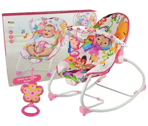 Šūpuļkrēsliņš 2in1 Pink Flower Šūpuļkrēsliņš 2in1 Pink Flower