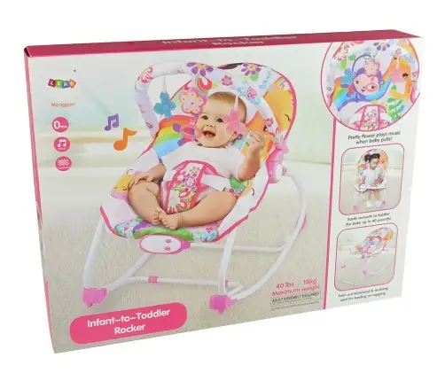 Šūpuļkrēsliņš 2in1 Pink Flower Šūpuļkrēsliņš 2in1 Pink Flower