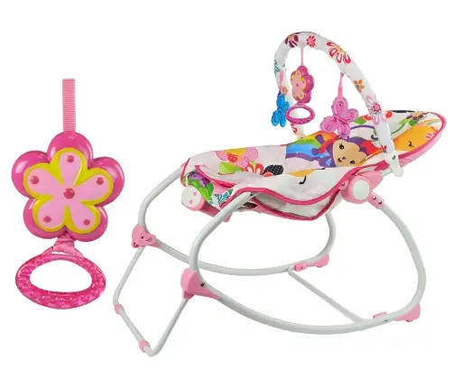 Šūpuļkrēsliņš 2in1 Pink Flower Šūpuļkrēsliņš 2in1 Pink Flower