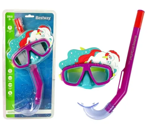 Pink Bestway Diving Mask With Pet Tube 24059