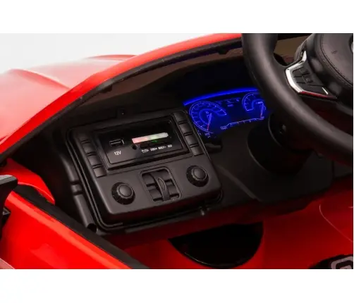 Детский электромобиль BMW M5 с платформой и ручкой для родителей Red lacquered