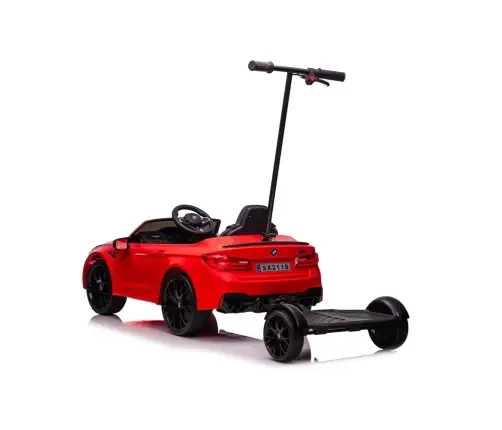 Детский электромобиль BMW M5 с платформой и ручкой для родителей Red lacquered