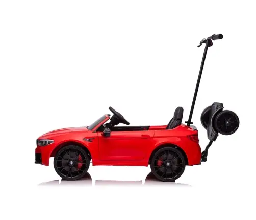 Детский электромобиль BMW M5 с платформой и ручкой для родителей Red lacquered