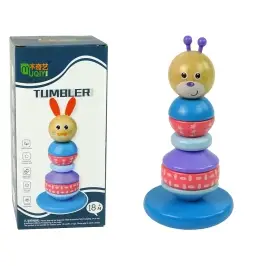 Wooden Teddy Bear Educational Pyramid Balancing Tower Wooden Teddy Bear Educational Pyramid Balancing Tower