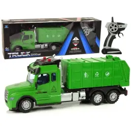 Radiovadāmā mašīna ar pulti Garbage Truck Green