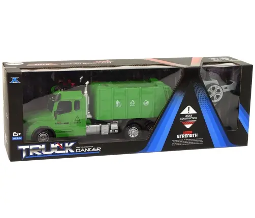 Radiovadāmā mašīna ar pulti Garbage Truck Green