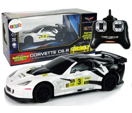 Radiovadāmā mašīna ar pulti Corvette C6.R White